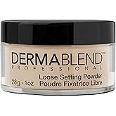 Dermablend Loose Setting Powder, Translucent Powder for Face Makeup, Mattifying Finish and Shine Control, 28g