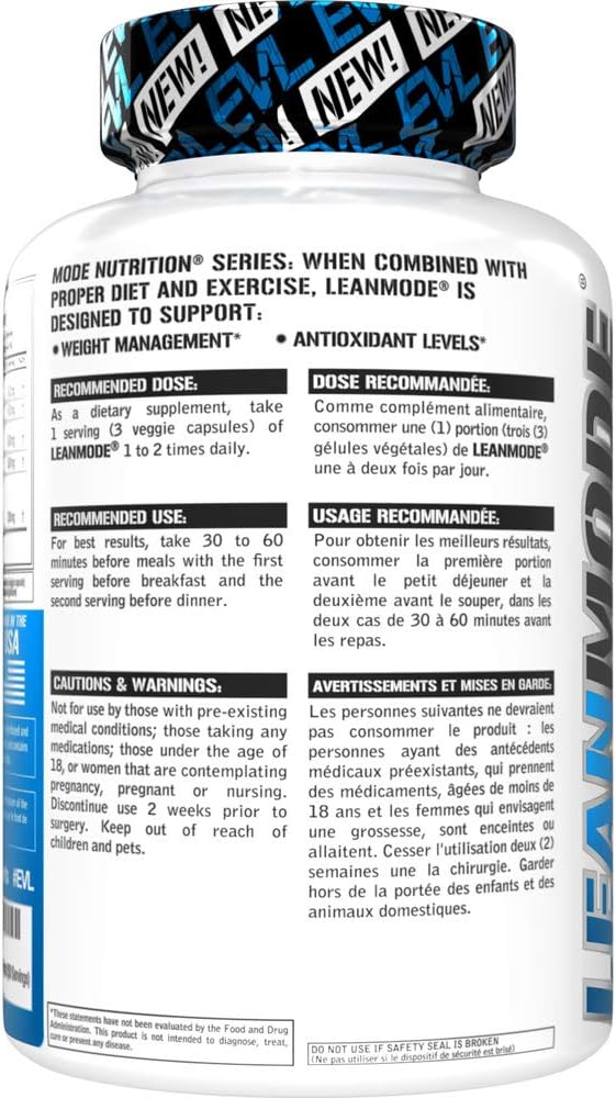 Evlution Nutrition Lean Mode - Complete Stimulant-Free Weight Loss Support and Diet System with Green Coffee, Carnitine, CLA, Green Tea, Garcinia Cambogia for Fat Burning and Metabolism (50 Servings): Health & Personal Care