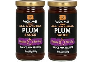 Wok Mei Plum Sauce, 8 Oz (2-Pack) – All Natural, Rich Plum Flavor, No Refined Sugars, No Modified Starches, Pourable Consiste