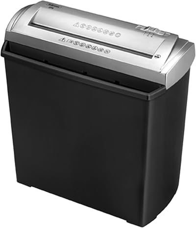 Fellowes Shredder FS-5S 5 Sheet Strip Cut Home Office 11 Litre Bin P1 Black