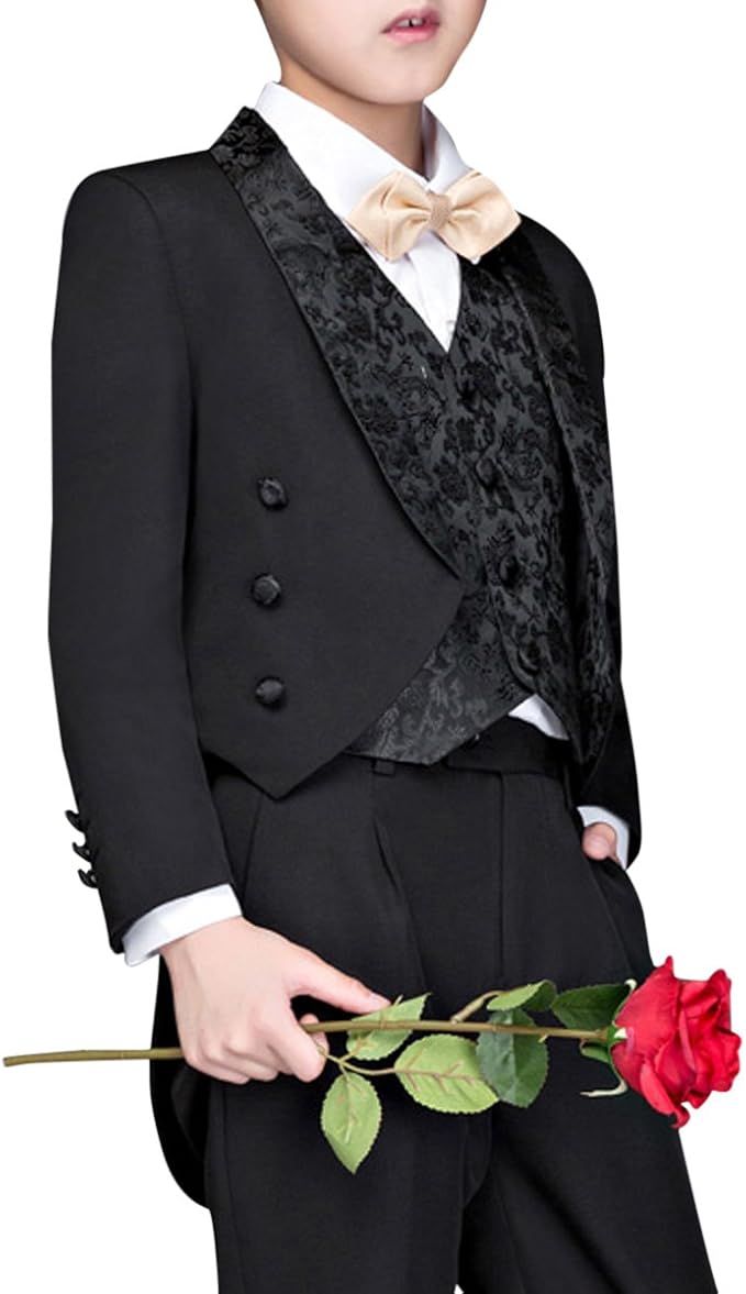 Boyland Boys Victorian Tailcoat Formal 5Piece Tuxedo Onesie Suit