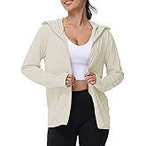ArmoTex Women's UPF 50+ Lightweight Athletic Hoodie Jacket Full Zip Long Sleeve Shirts Hiking Running Outdoor Pockets