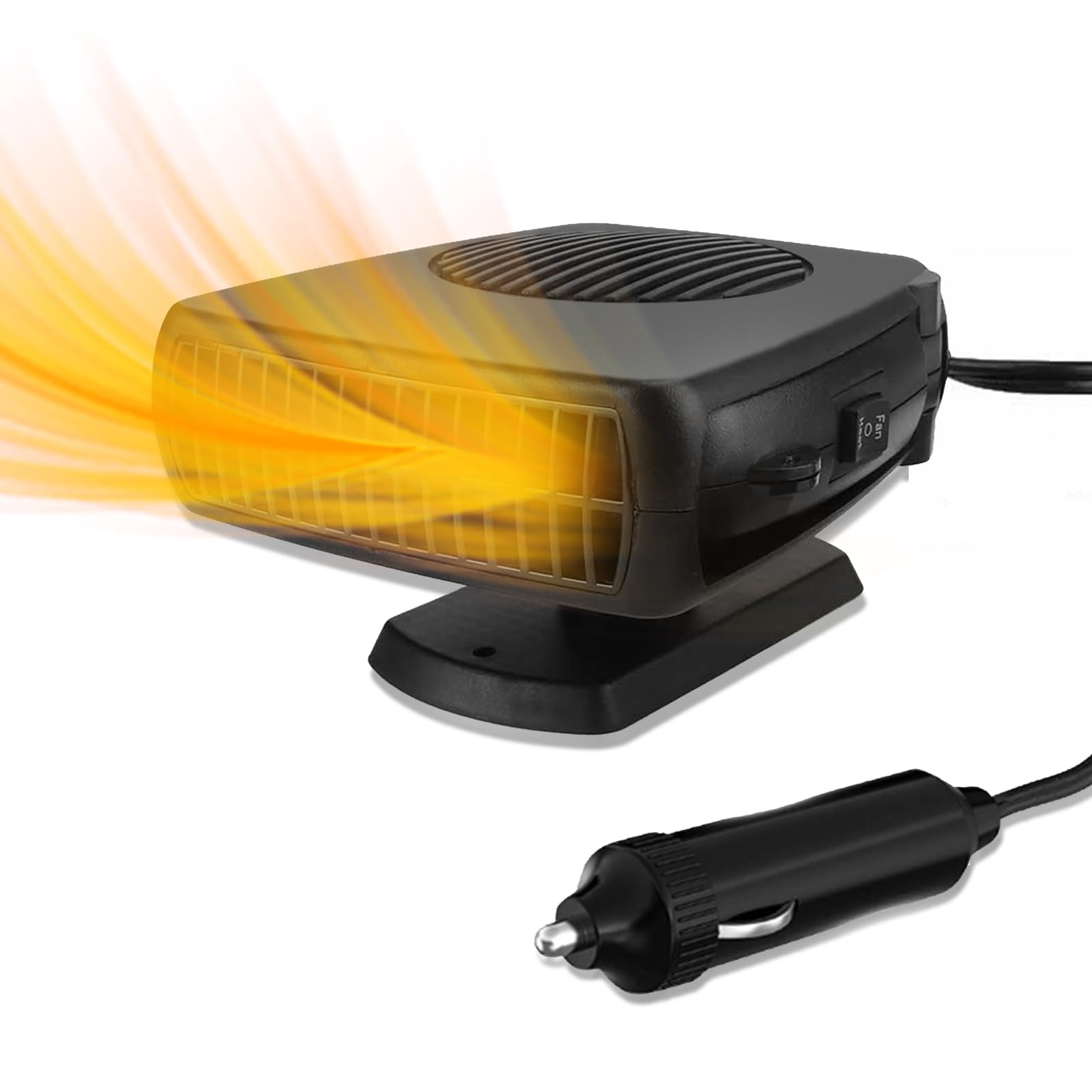 Photo 1 of 12V Car Heater, 200W Portable Windshield Defroster with Heating/Cooling Fan and Plug in Cigarette Lighter Fast Heating Defrost Defogger with Ergonomic Handheld Design for All Kinds of Cars