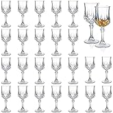 Soopiiso Cordial Glasses,1.7oz/50ml,Shot Glasses Set of 24,shot glasses with stem/tequila shot glasses/Sherry glasses, Transparent