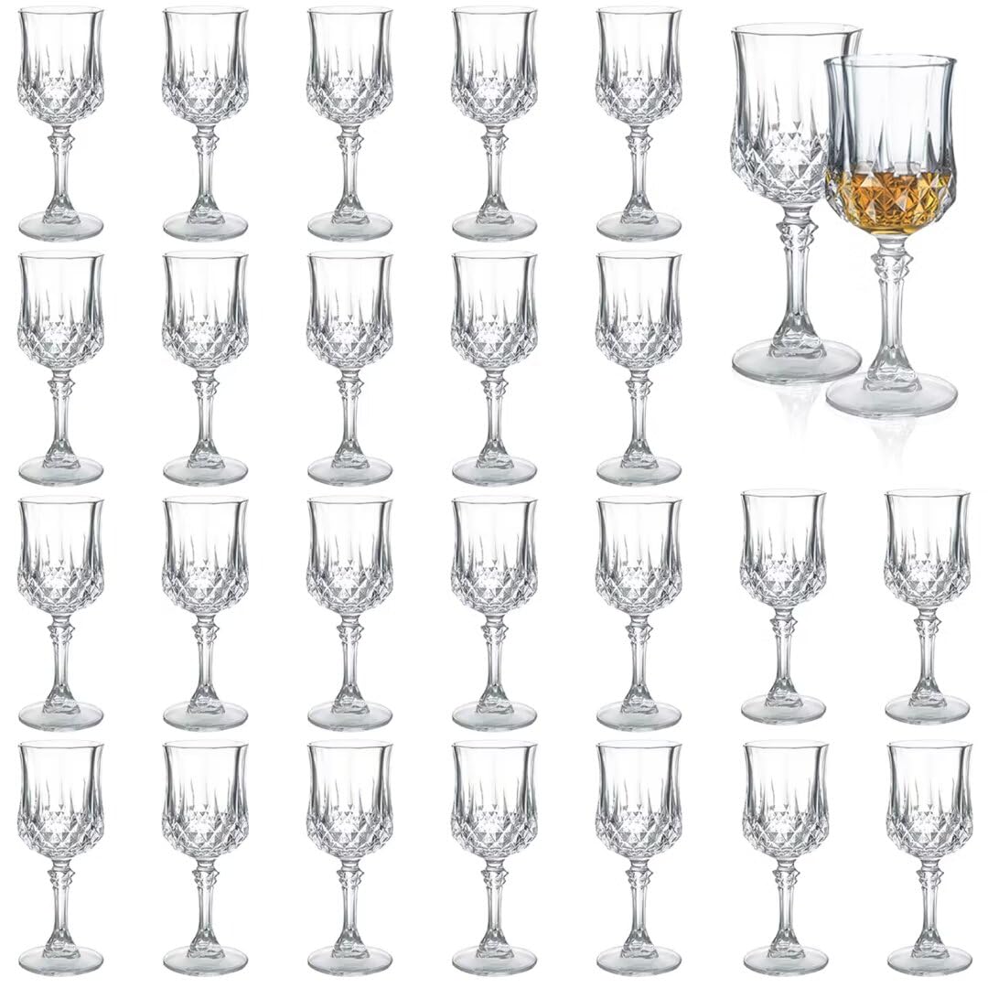 Soopiiso Cordial Glasses, 1.7oz/50ml, Stemmed Shot Glass Set of 24, Tequila & Sherry Glasses
