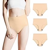 BATTEWA Incontinence Underwear for Women Washable, Leak Proof Underwear High Absorbency, Bladder Leak Underwear Protective Briefs, Seamless Panties 50ml, 3 Pack (Beige, Medium)