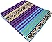 El Paso Designs Peyote Hippie Blanket - Classic Mexican Style Falsa Stripe Pattern in Vivid Colors. Throw, Bed, Tapestry, or Yoga Blanket. Hand Woven Acrylic, 57