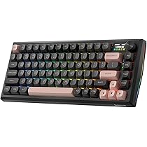 REACH Produced by Keystation★黒xピンク　F◎ Redragon K720 Wireless CNC Gasket Gaming Keyboard w/Hype Screen