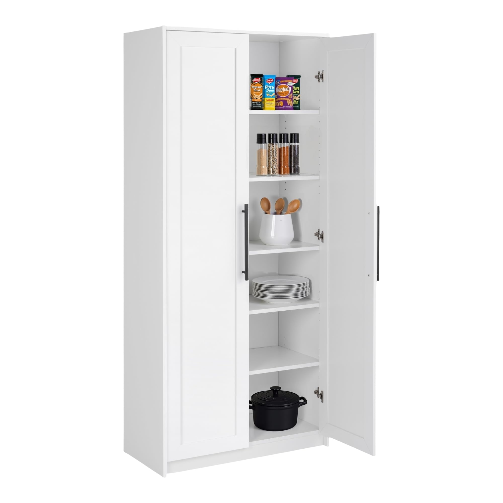 Photo 1 of *******SEAL BY THE COMPANY******** Prepac Elite Premium Home Storage Cabinet with Doors and Shelves, White Storage Cabinet with 5 Shelves for Kitchen, Bathroom 16" D x 32" W x 72" H