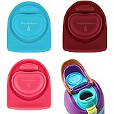 3pcs Replacement Stoppers for Owala FreeSip 24oz 32oz, BPA-Free Silicone Bottle Lid Replacement Parts for 19/24/32/40oz Bottle Mouth Plug Seal Gaskets Accessories (Blue, Carmine, Wine Red)