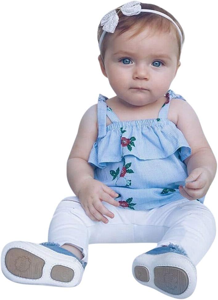 2019 Fashion Mommy ＆Me Baby Girl Floral Print Sleeveless Ruffles T-Shirt Tops Family Clothes Parent-Child Outfit
