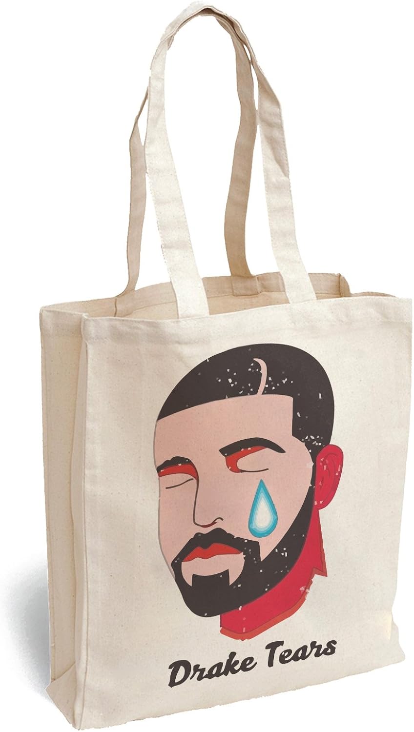 Drake Rapper Tears Canva Bag Tote Handbag Shoulder Bag Sports Leisure Picnic Amazon.co.uk