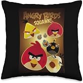Angry Birds Group Poster Squawk Throw Pillow