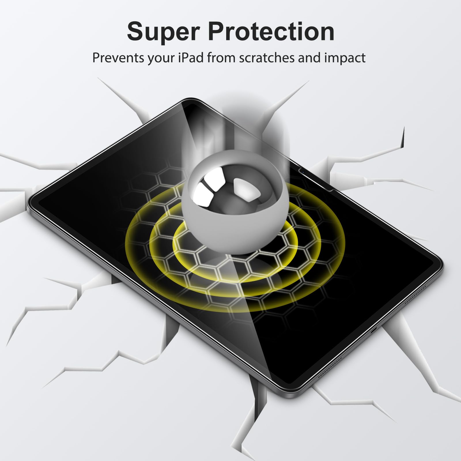 SPARIN Screen Protector for iPad Air 11 Inch M3/M2 (2025/2024, 7th/6th Generation), Auto-Alignment Frame, 9H Tempered Glass Film, Apple Pencil Compatible and Case Friendly, Ultra Clear [2 Pack]