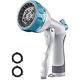 KEPEAK Garden Hose Nozzle, High Pressure Water Hose Nozzle Sprayer, 8 Spray Patterns & Flow Control, Spray Nozzle Heavy Duty 