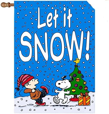 Immagini Natale Linus.Peanuts Snoopy Linus Woodstock Celebrare Un Natale Nevica Let It Snow House Bandiera 71 1 Cm W X 101 6 Cm L Amazon It Giardino E Giardinaggio