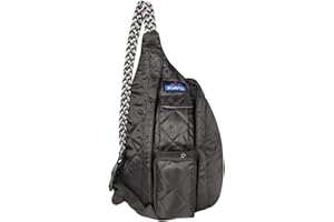 KAVU Mini Rope Puff Diamond Quilted Mini Sling Pack - Black