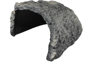 MODERNJOE'S Rock Hideout Caves for Reptile and Amphibians. Decorative Resin for Aquariums & Terrariums. Perfect for Lizards,Snakes,Frogs,Turtles,Geckos,Bearded Dragons - Large(9.3 x 9.3 x 5.7 inches)