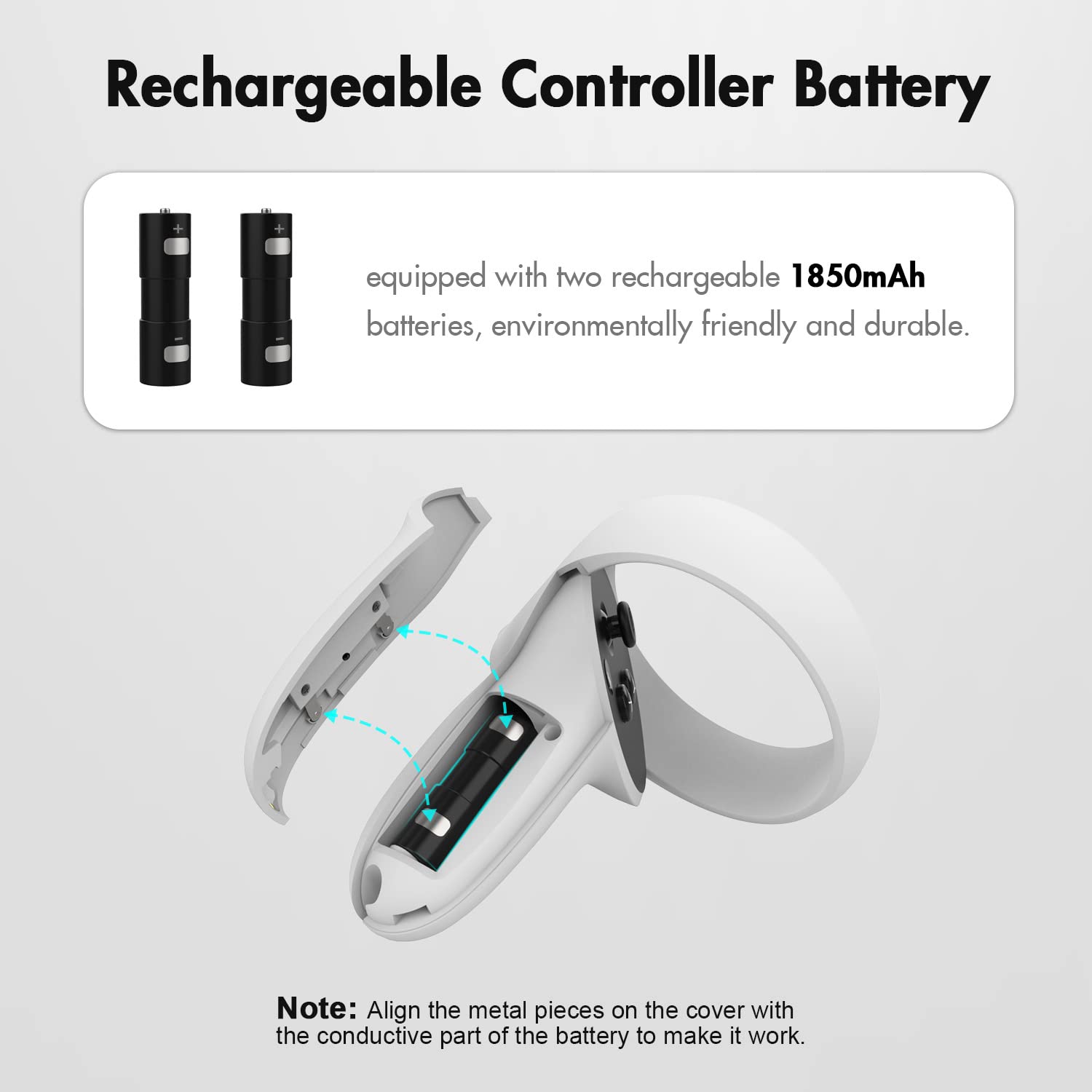 AMVR Charging Dock for Oculus Quest 2 Touch Controllers, Handle Display Holder Mount Station with 2 Rechargeable Batteries and USB-C Cable