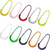 SHRJ 100Pcs Zipper Pulls Nylon Cord Zipper Extension Tag U Shape Pulls Fixer Cord Zipper Tab Replacement for Clothes, Luggage, Backpacks, Jackets，Handbag, Tents, Sweatshirt, 10 Colors