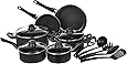 Amazon Basics Non-Stick Cookware Set, Pots, Pans and Utensils - 15-Piece Set