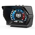 AkaBane OBD2 Gauge Display, Heads Up Display for Cars, Digital Speedometer MPH, Tachometer, Water Temp Gauge, Multi-Data Smart Gauge