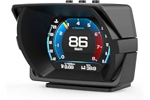 AkaBane OBD2 Gauge Display, Heads Up Display for Cars, Digital Speedometer MPH, Tachometer, Water Temp Gauge, Multi-Data Smart Gauge
