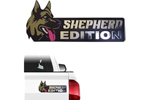 BWALION German Shepherd 3D Car Emblem, Laser Cutting Dog Decal, Cute Dog Bumper Sticker