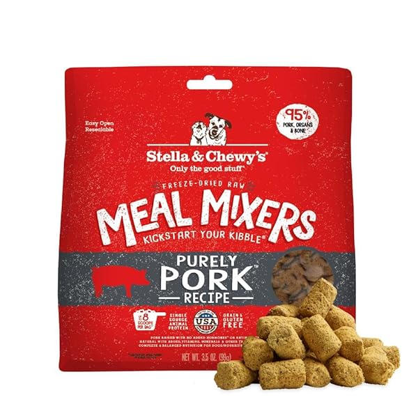 STELLA & CHEWY’S FREEZE-DRIED RAW PORK MEAL MIXERS-...