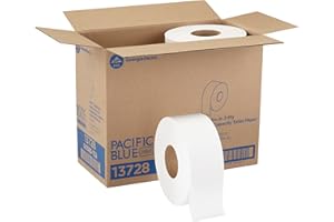 Georgia-Pacific Pacific Blue Select 2-Ply Jumbo Jr. 9'' Toilet Paper by GP PRO (Georgia-Pacific),13728,1,000 Linear Feet Per Roll,8 Rolls Per Case