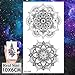 COKTAK 8 Pieces/Lot Black Henna Mandala Flower Temporary Tattoos For Girls Women Sexy Body Art Tribal Indian Mehndi Arm Tattoo Stickers Sheets Female Fake Waterproof Lace Tatoos Wedding Decor Flora