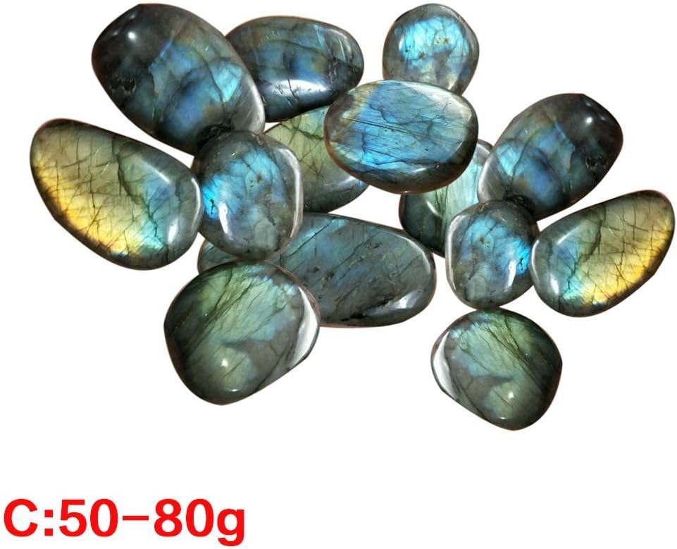 Healing Crystals - Natural Crystals - Gemstone Ornaments Natural Crystal Moonstone Polished Quartz for Ground Balanced Soothing Meditation Aura
