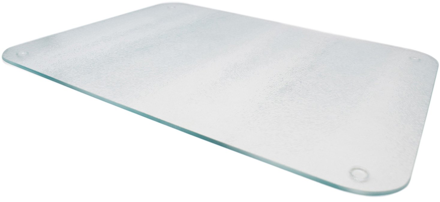 Clear Frosted Glass Kitchen Worktop Saver/Chopping Board