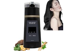 Hair Dye Shampoo, 200ml Instant Gentle Natural Hair Dye Shampoo for Men and Women, Scalp Care (Black)
