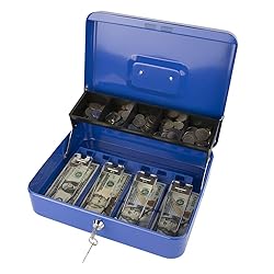 KYODOLED Locking Cash Box with Lock,Money Box with