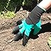 Best Pair Of Garden Genie Gloves By OBM: Heavy-Duty Weatherproof & Breathable Hand Protection For Landscaping Planting Digging Composting & Pruning Thorny Roses-Unisex & One Size-With Right Hand Claws