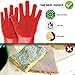 Toolicious Magic SakSak Reusable Silicone Dishwashing Gloves, 14.5 Inch, Red, Unisex