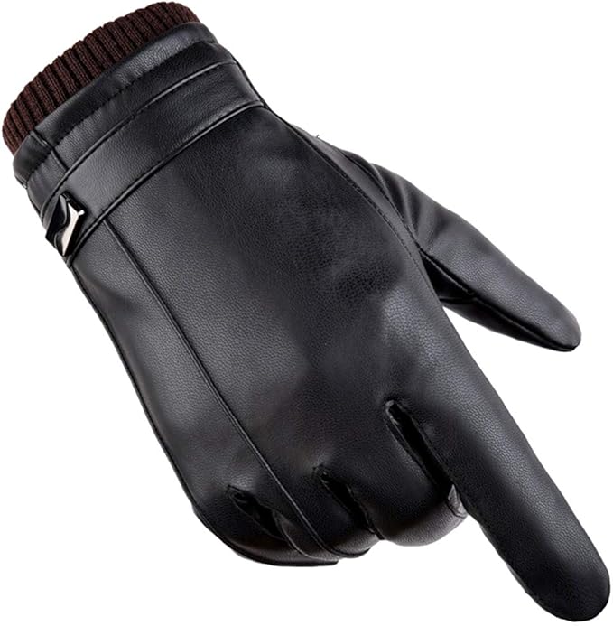 men's leather touchscreen gloves uk