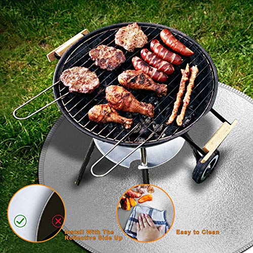 Fire Pit Mat, 38'' FirePad Deck Protector Fire Resistant Pad, High Temp