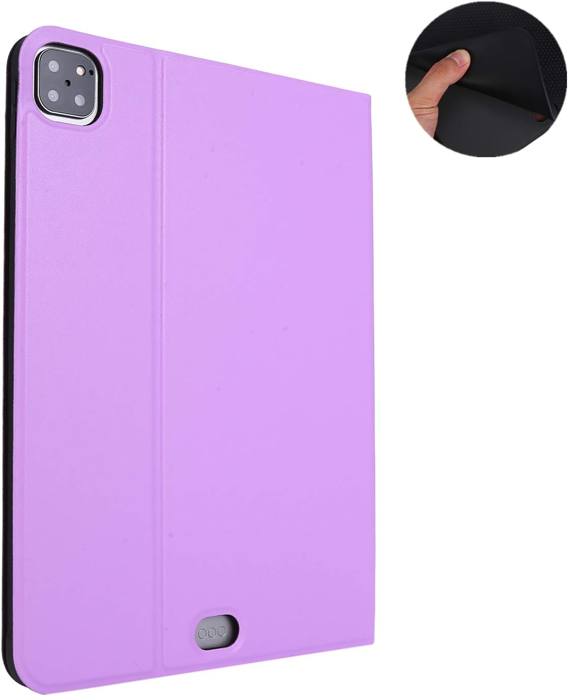 PODITAGI iPad Pro 11 Case 2020 2nd Generation，Premium PU Leather Soft TPU Back Cover Book Cover Design Slim and Simple Solid Color with Auto Wake/Sleep (iPad Pro 11（2020）, Purple)