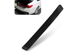 CouTunp Car Rear Bumper Protector Guard, Carbon Fiber Rear Bumper Guard Sticker, Anti-Scratch Trunk Door Sill Protector Strip