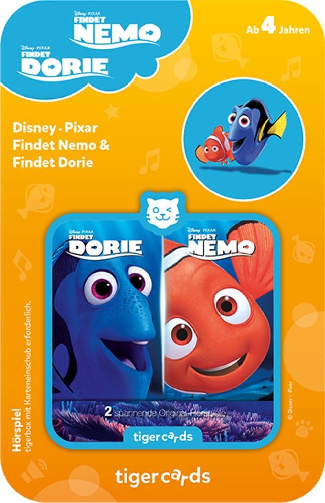 tigermedia tigercard Disney Findet Nemo Findet Dorie Hörspiel Geschenk Enkel Nichte Neffe Patenkind ab 4 tigerbox CD Kassetten Box Hörbuch Musik
