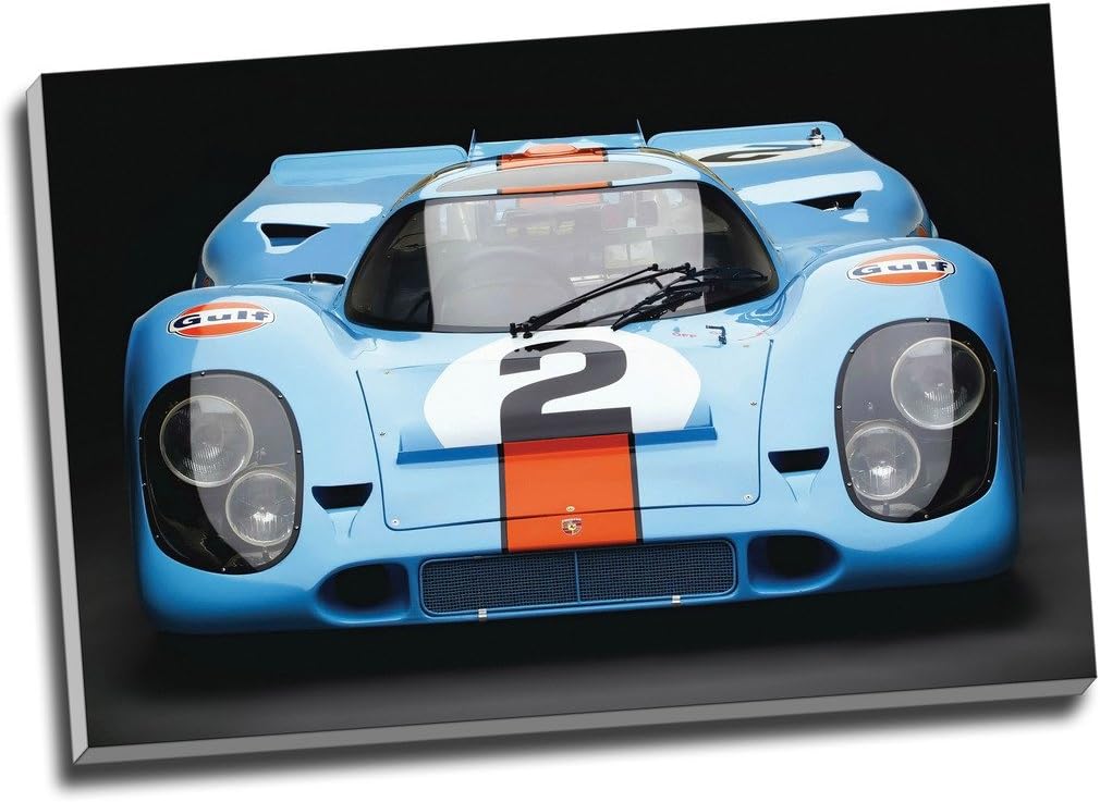 Porsche 917 Pop Art Gulf Le Mans Canvas Print Wall Art