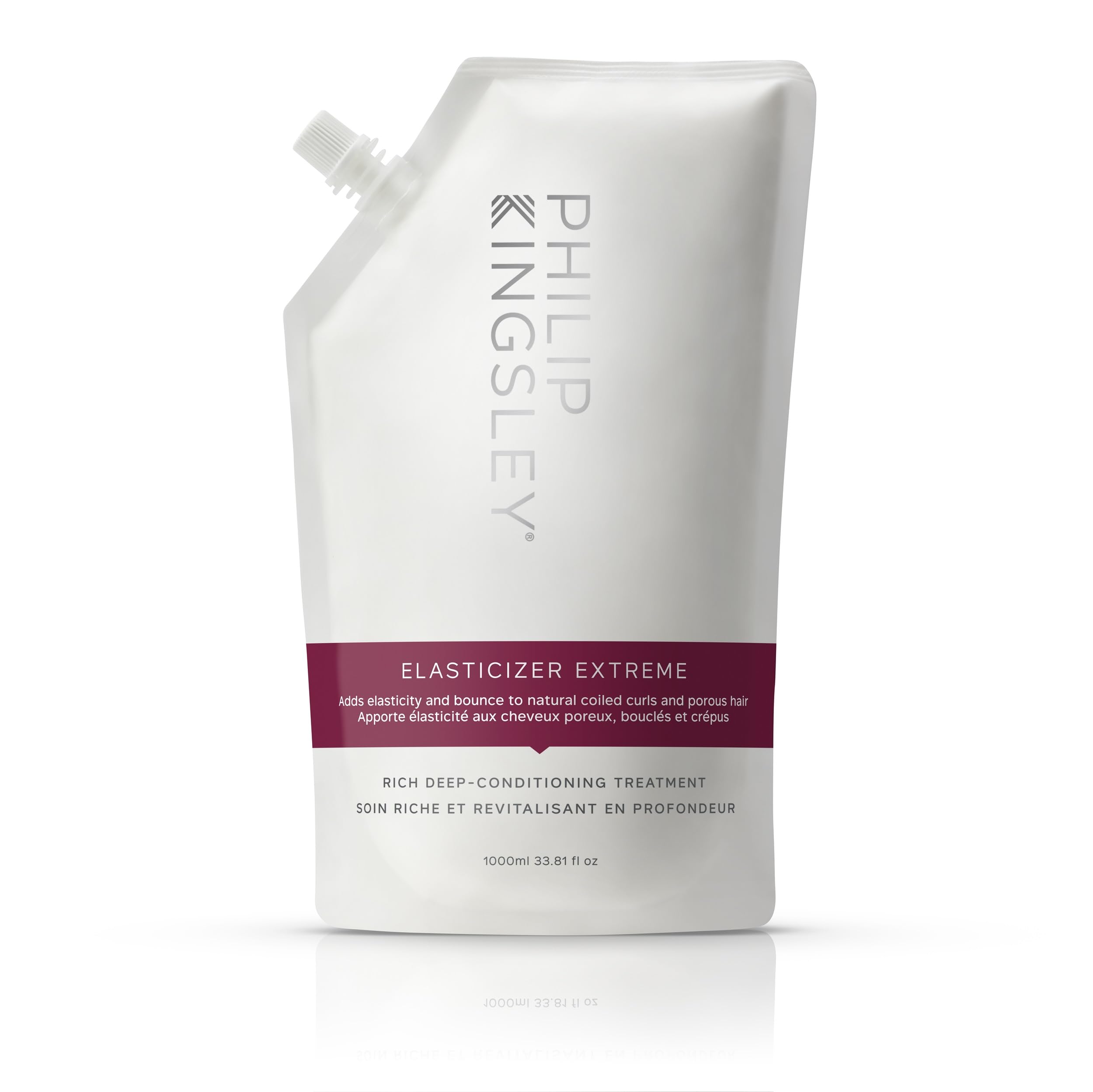 Philip Kingsley | Elasticizer Extreme | Deep Conditioning Hair Mask Repair Treatment | Pre Shampoo Deep Conditioning Mask | Reduces Breakage/Frizz for Dry, Damaged, Curly Hair | 1000ml Refill Pouch