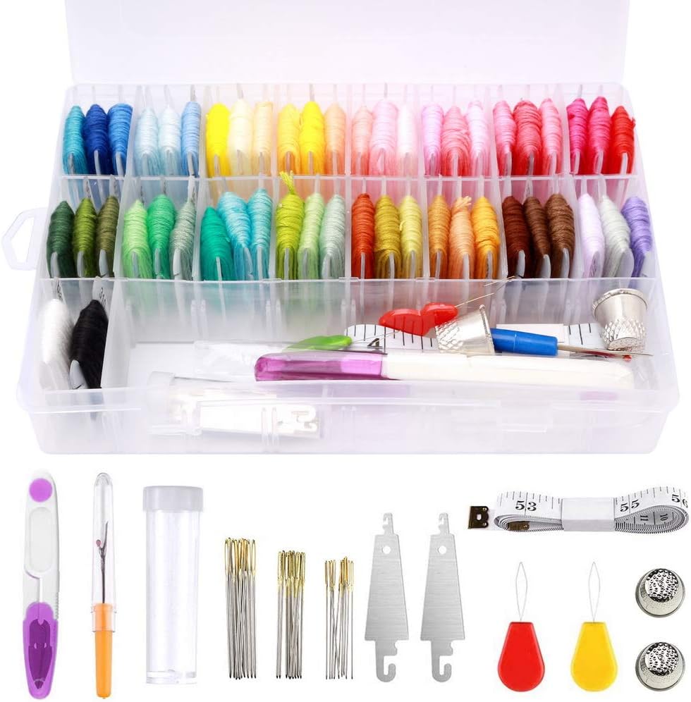 Kuou 90 pcs embroidery floss kit 50 colors embroidery threads cross Kuou 90 pcs embroidery floss kit 50 colors embroidery threads cross