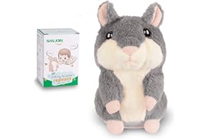 SANJOIN Toddler Toys for Ages 2-4 Talking Hamster Repeats What You Say, Interactive Kids Gift, Kids Toys for Boys Girls Gifts for 1.5+ Year Old Kids, Baby, Child (Gray)