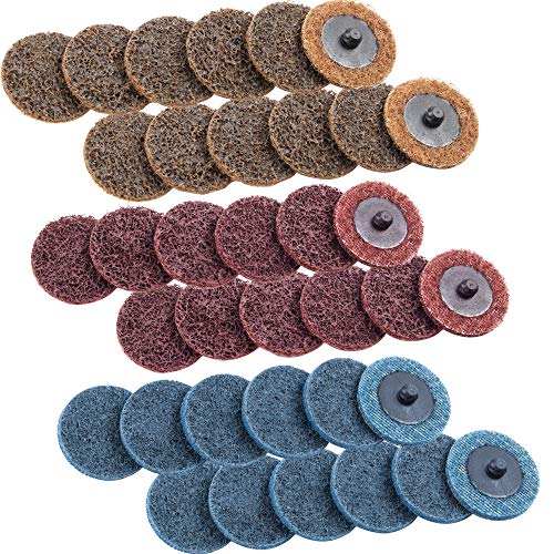 Coceca 2 inch Roloc Quick Change Discs 36Pcs Sanding Discs, Surface Conditioning Discs