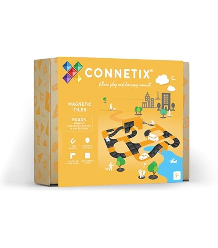 Amazon.com: Connetix Magnetic Tiles Roads Creative Pack, 48 Pieces