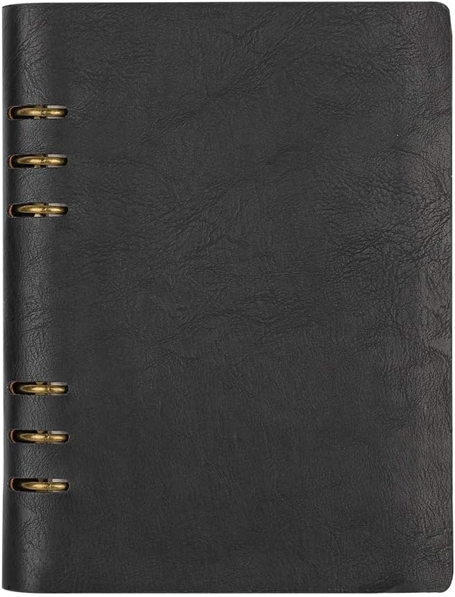 TWBBetter Vintage Soft PU Leather Cover Journal A5 Lined Refillable Notebook Loose Leaf Blank Travel Laboratory Diary