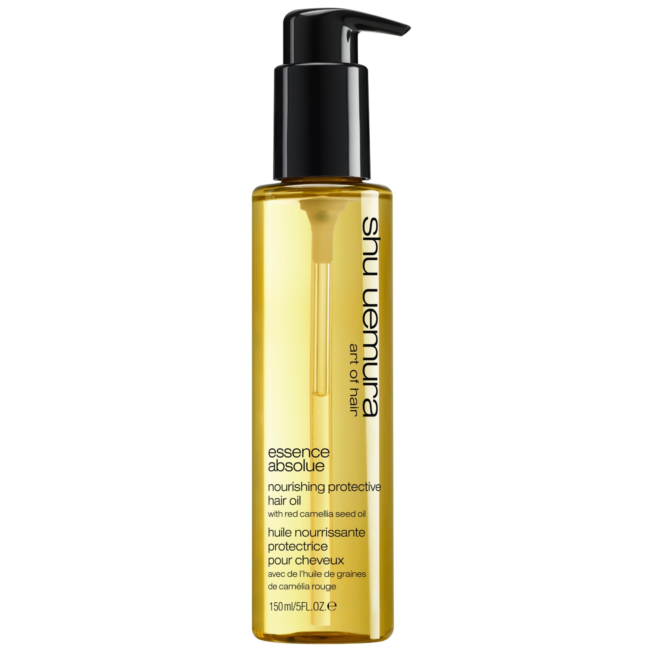 Shu Uemura, Nourishing Protective Hair Oil Essence Absolue, All Hair Types, Enriched with Red Camellia Seed Oil, Nourishing & Heat Protecting, Anti Frizz, 150ml